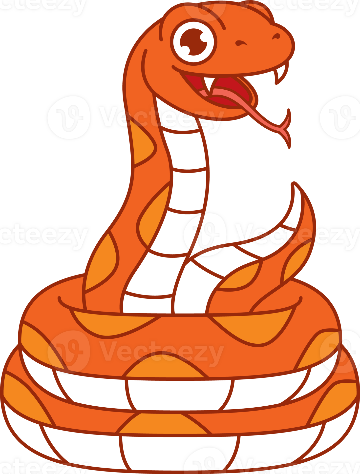 Chinese New Year 2025 greetings. Cartoon laughing snake chinese zodiac 