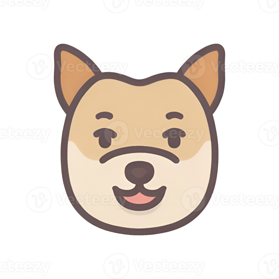 An image of a dog with a transparent background for use as an icon. png