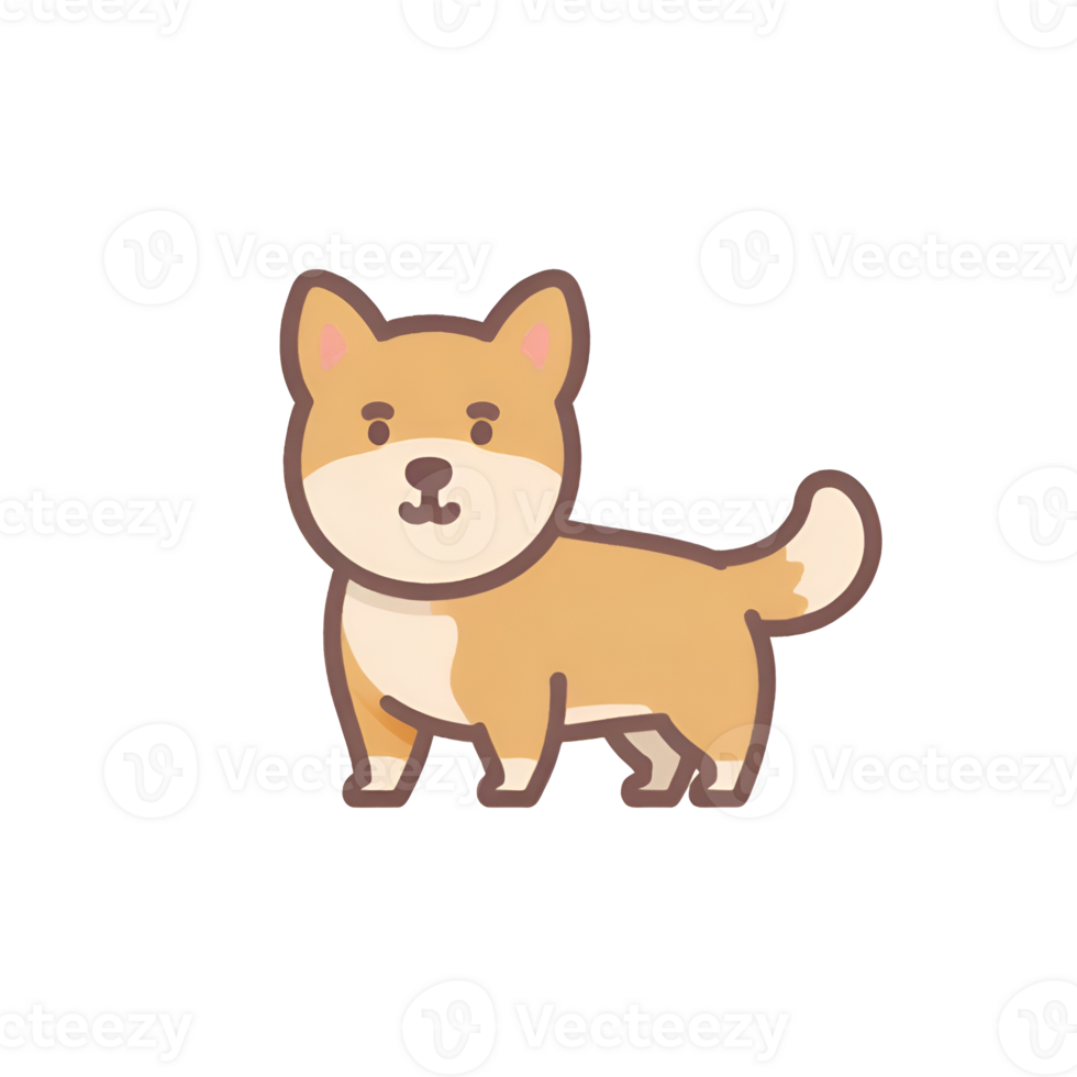 An image of a dog with a transparent background for use as an icon. png