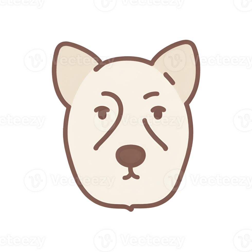 An image of a dog with a transparent background for use as an icon. png