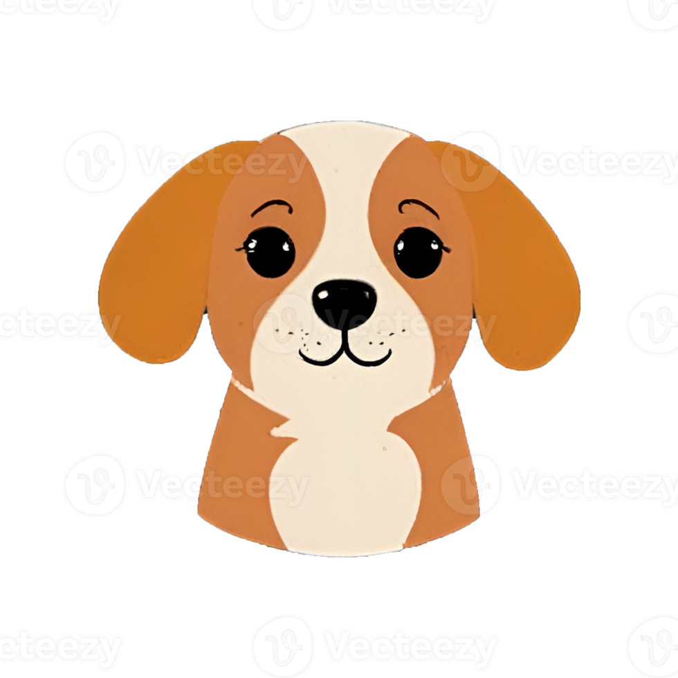 An image of a dog with a transparent background for use as an icon. png