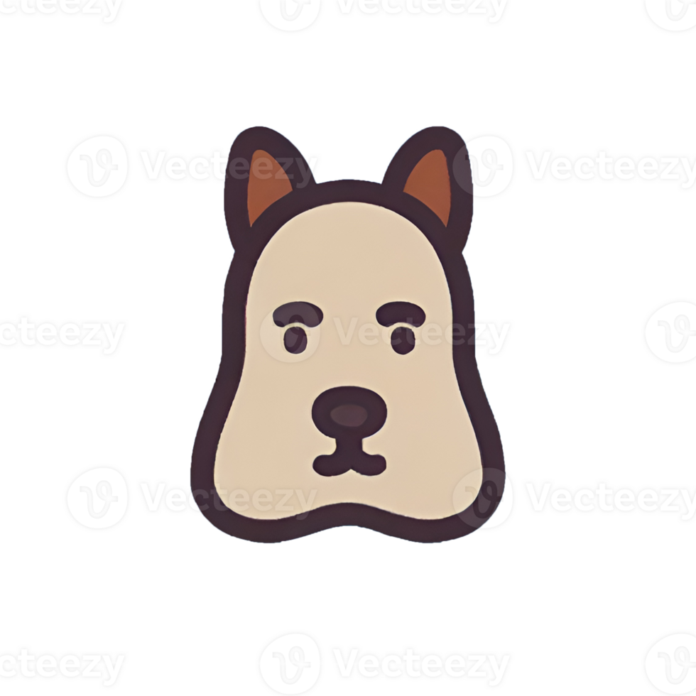 An image of a dog with a transparent background for use as an icon. png