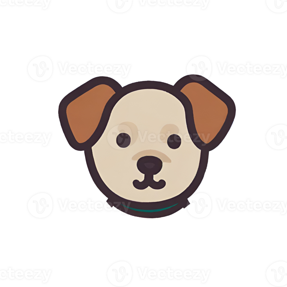 An image of a dog with a transparent background for use as an icon. png
