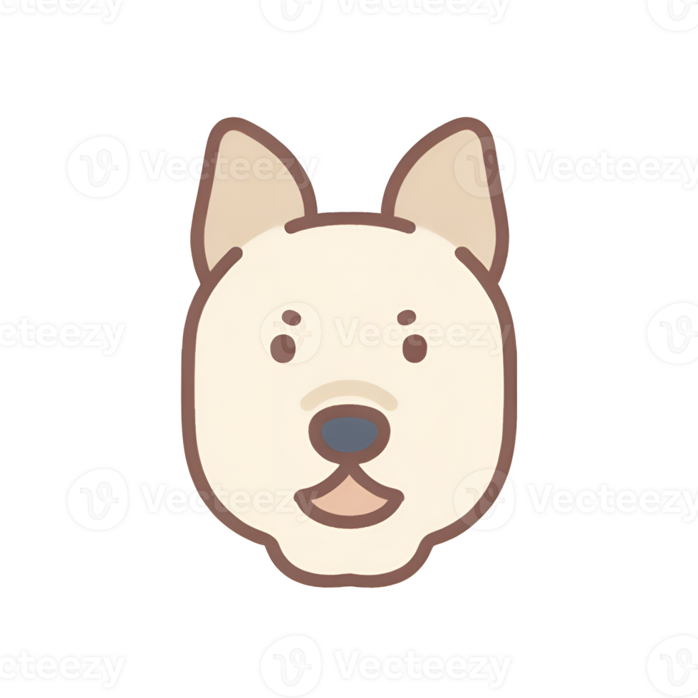 An image of a dog with a transparent background for use as an icon. png
