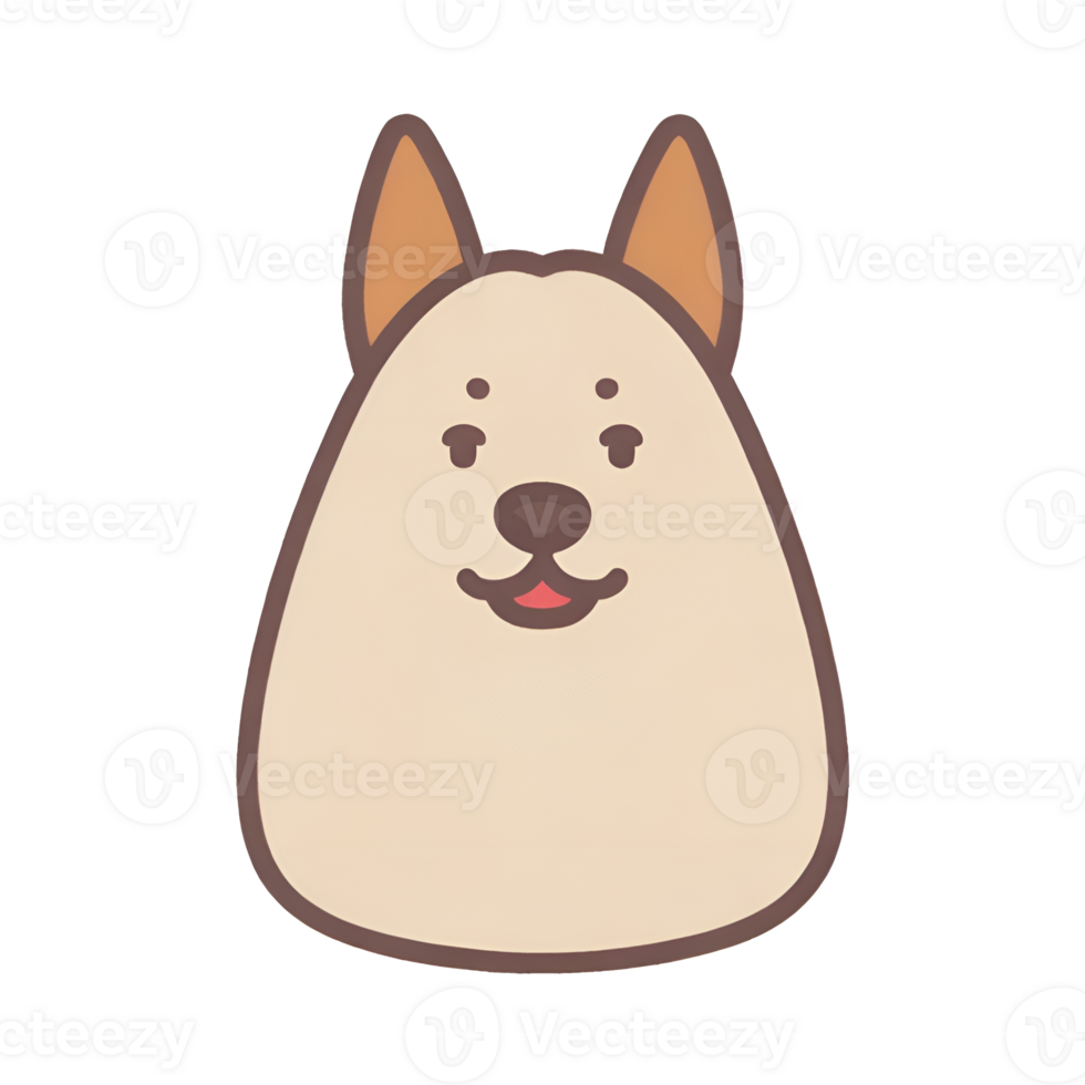 An image of a dog with a transparent background for use as an icon. png