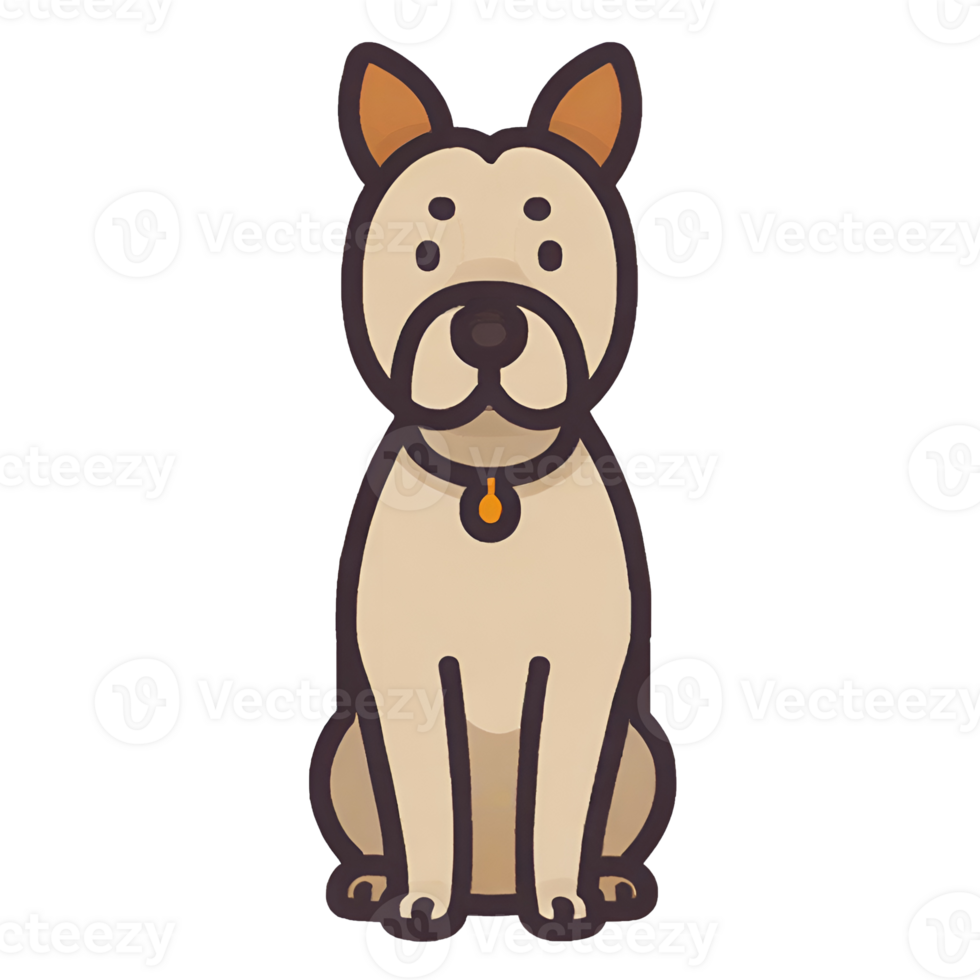 An image of a dog with a transparent background for use as an icon. png