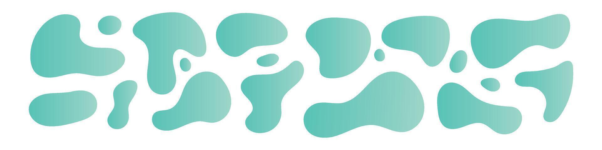 Abstract blob with wavy and irregular shape. Organic figure amoeba with fluid form. Flat illustration isolated on white background. vector