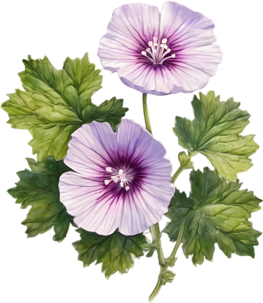 Watercolor Common Lilac, vibrant and delicate. AI-Generated. png
