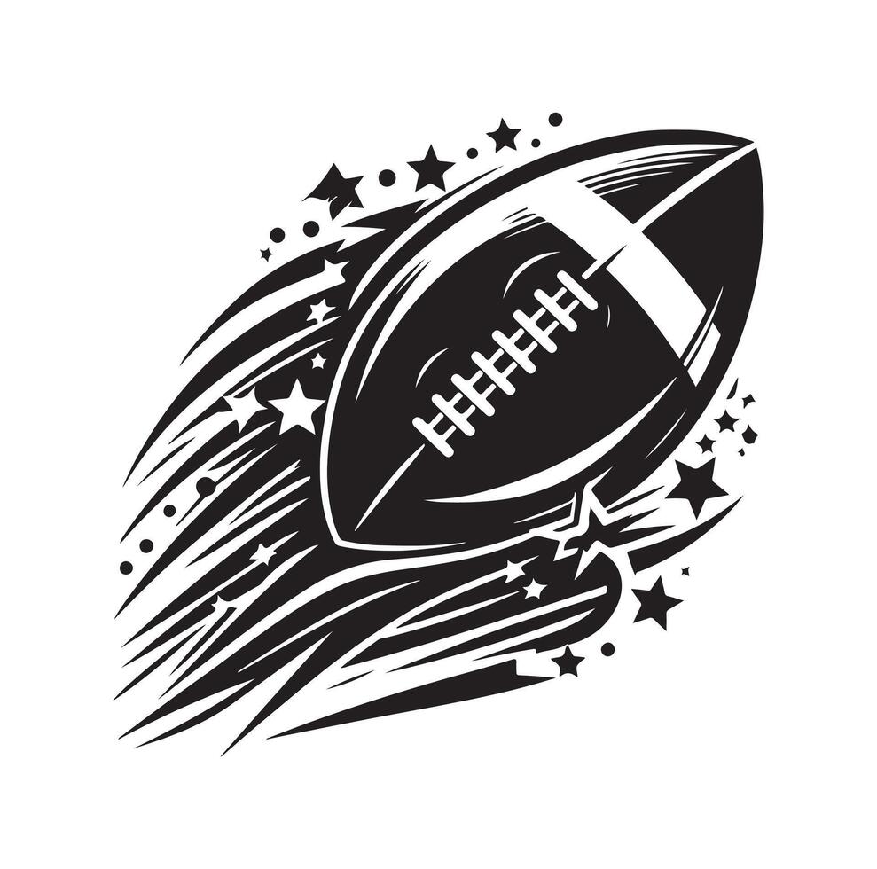 AMERICAN FOOTBALL SILHOUETTE STYLE illustration vector