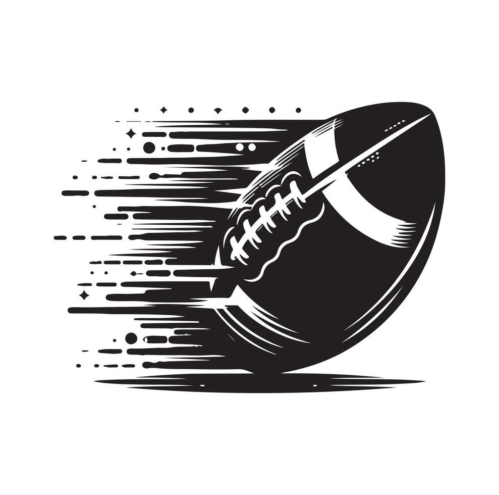 AMERICAN FOOTBALL SILHOUETTE STYLE illustration vector