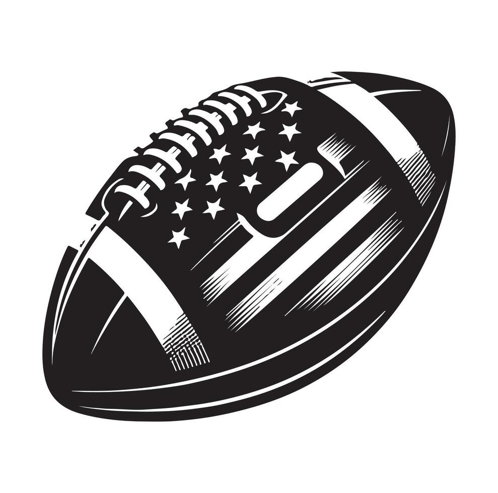 AMERICAN FOOTBALL SILHOUETTE STYLE illustration vector