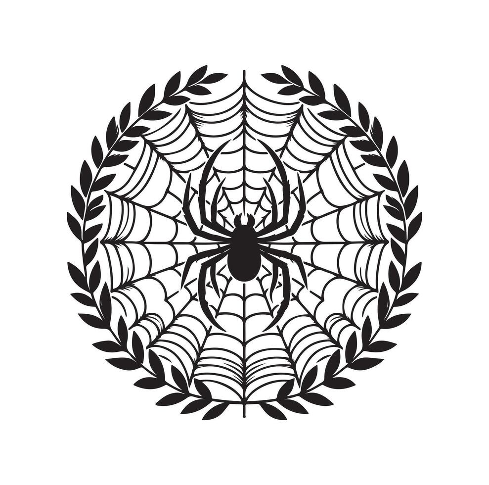 spider web illustration vector