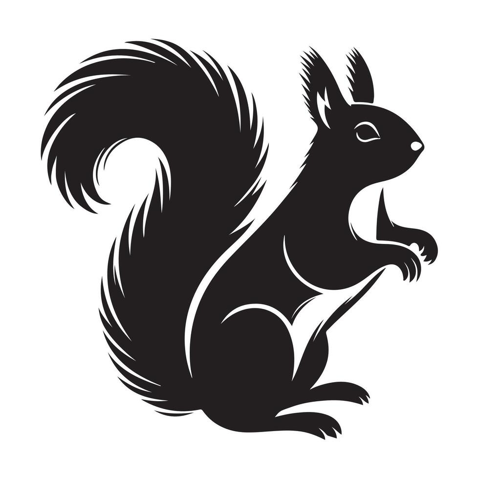 Squirrel vectors silhouette