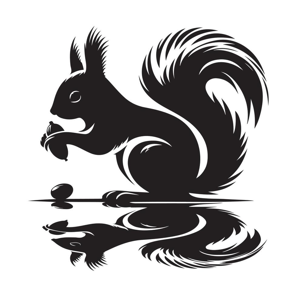 Squirrel vectors silhouette