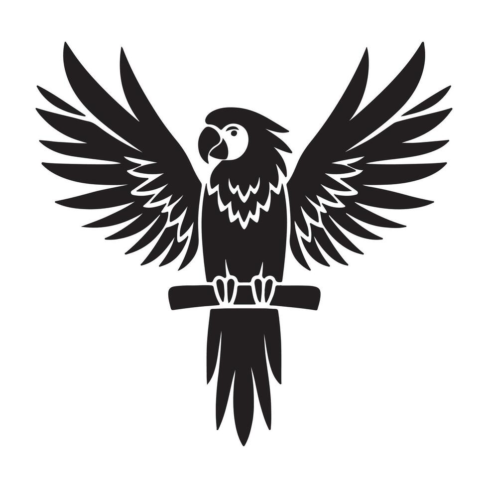 Parrot vectors silhouette