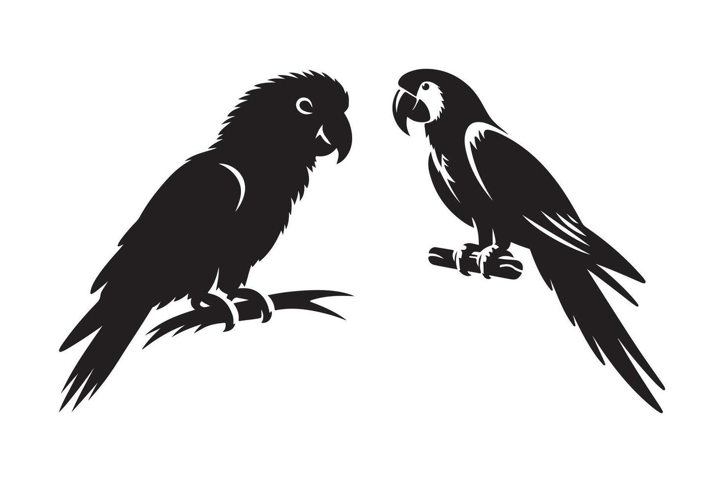 Parrot vectors silhouette