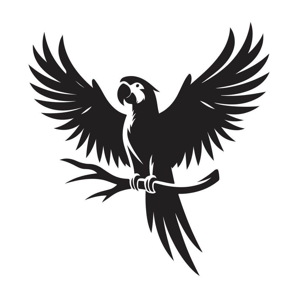 Parrot vectors silhouette