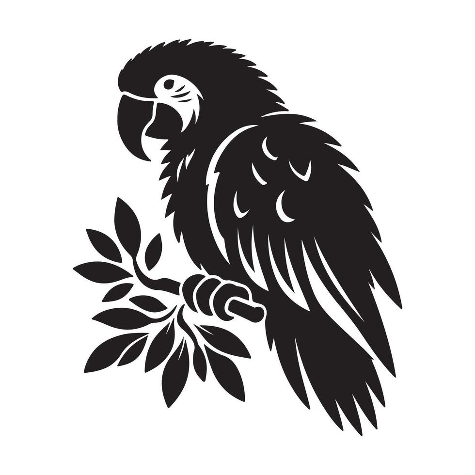 Parrot vectors silhouette