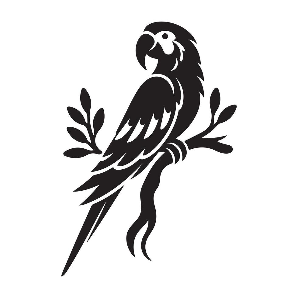 Parrot vectors silhouette