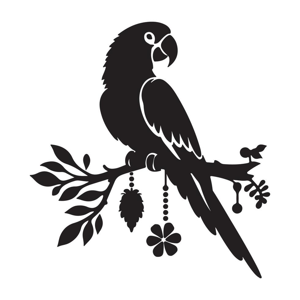 Parrot vectors silhouette