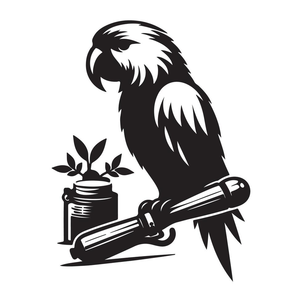 Parrot vectors silhouette