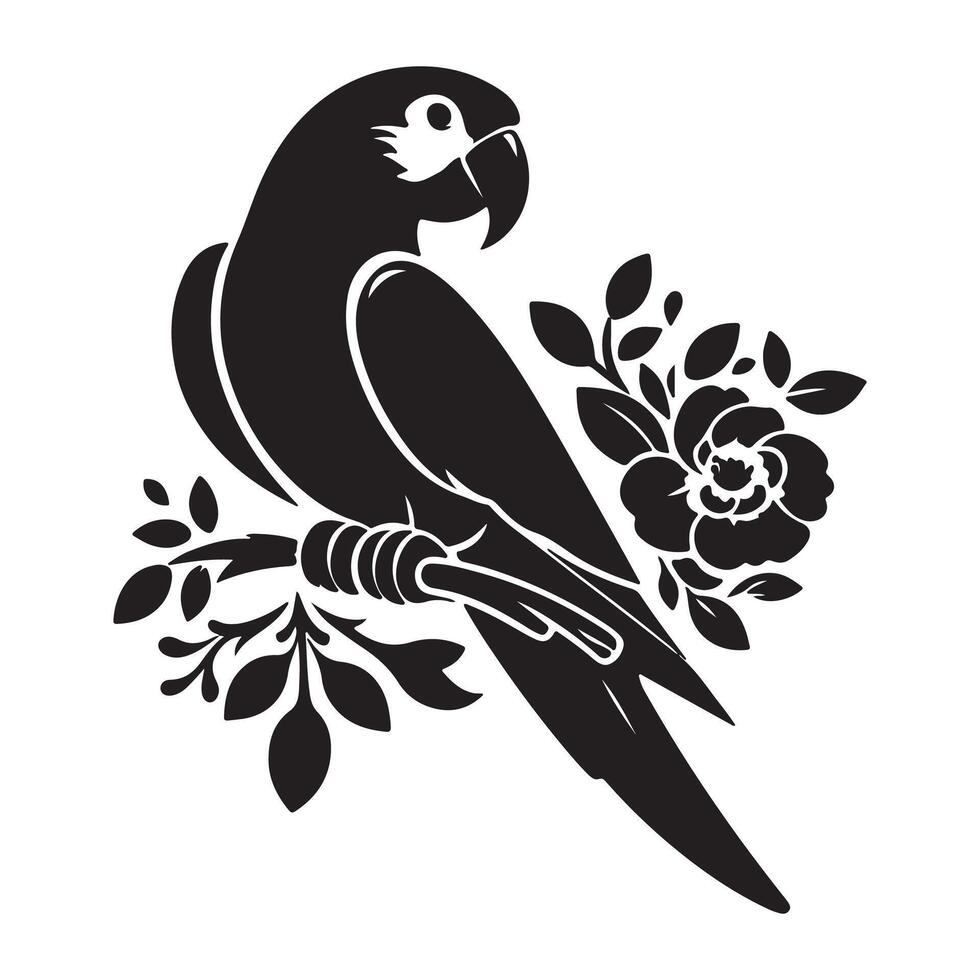 Parrot vectors silhouette