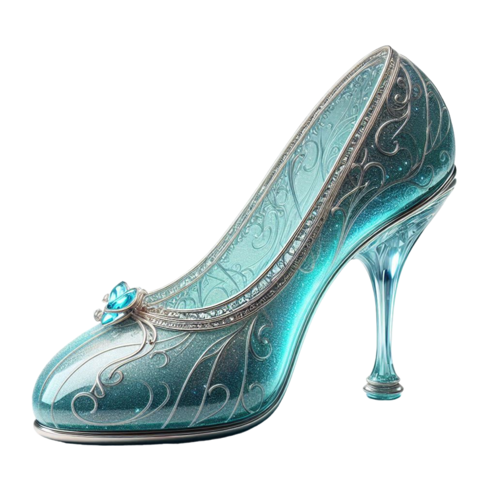 Generated Ai Cinderella glass slipper fantasy style png