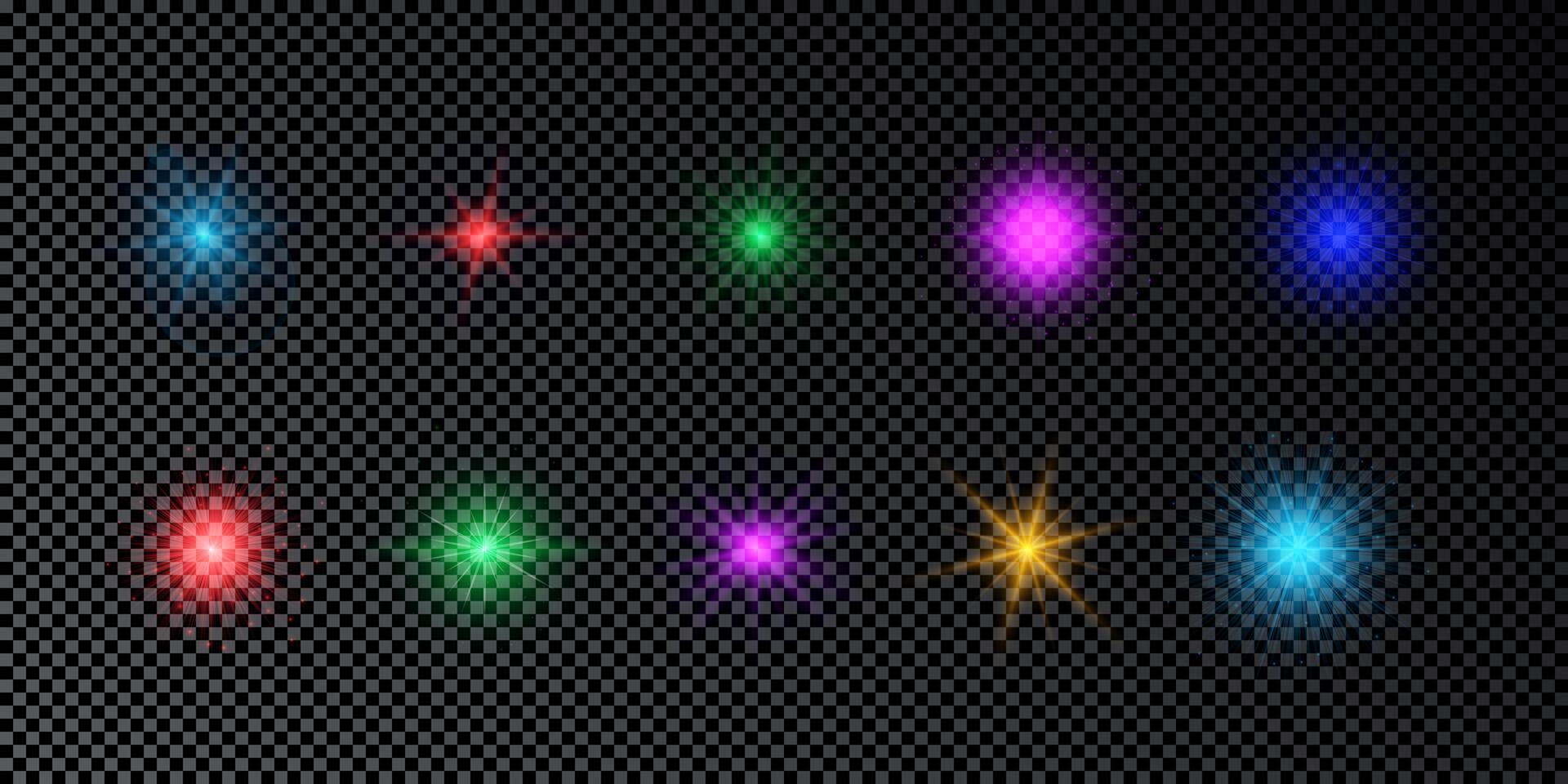 Light effect of lens flare vector