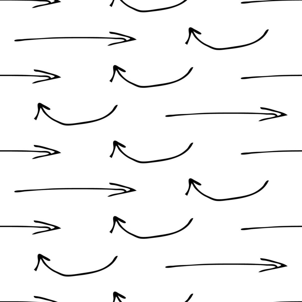 Seamless pattern with doodle arrows vector