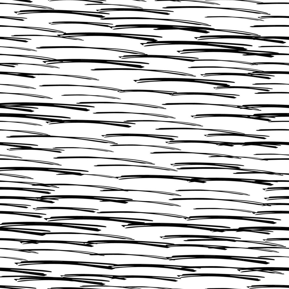 Seamless pattern with black pencil brushstrokes vector
