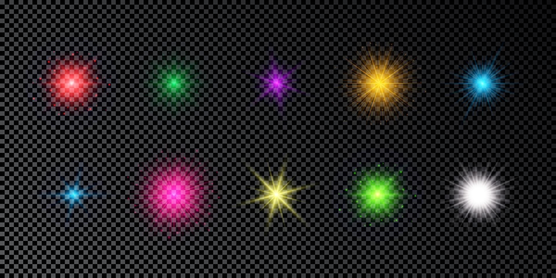 Light effect of lens flare vector
