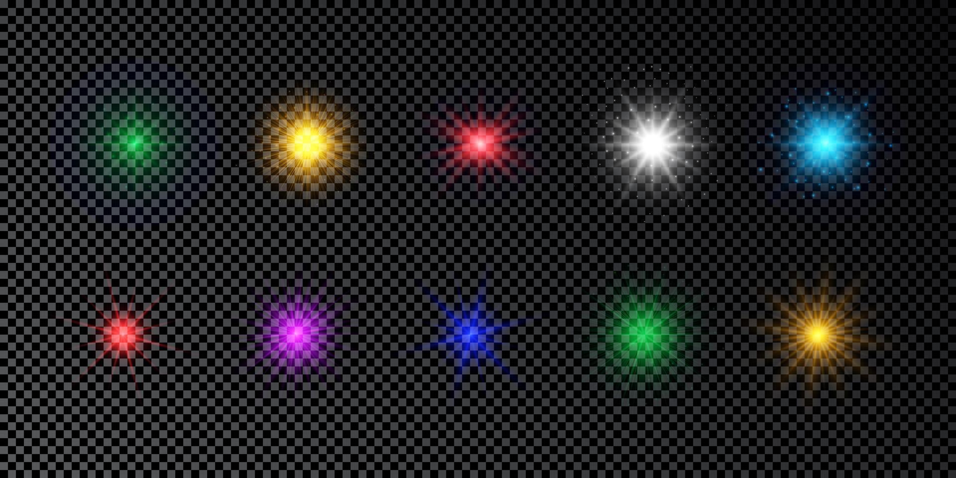 Light effect of lens flare vector