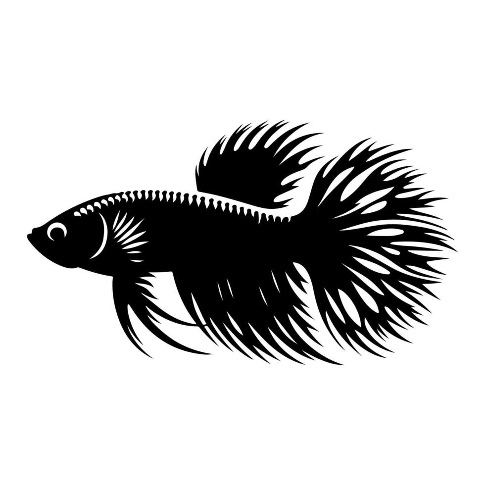 Freshwater fish silhouettes collection. Fish icon isolated vector