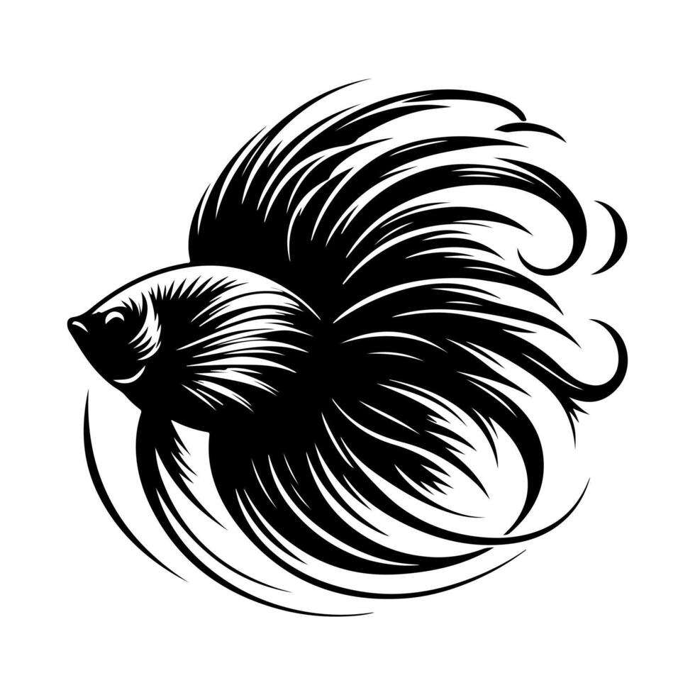Freshwater fish silhouettes collection. Fish icon isolated vector