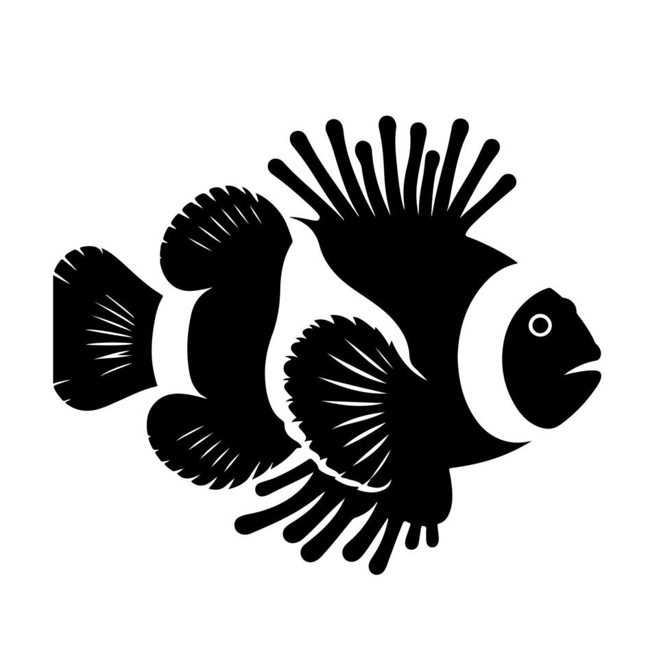 Freshwater fish silhouettes collection. Fish icon isolated vector