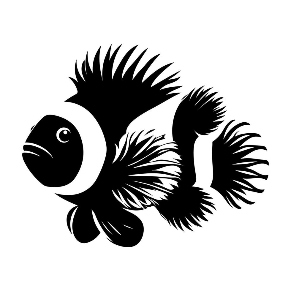 Freshwater fish silhouettes collection. Fish icon isolated vector