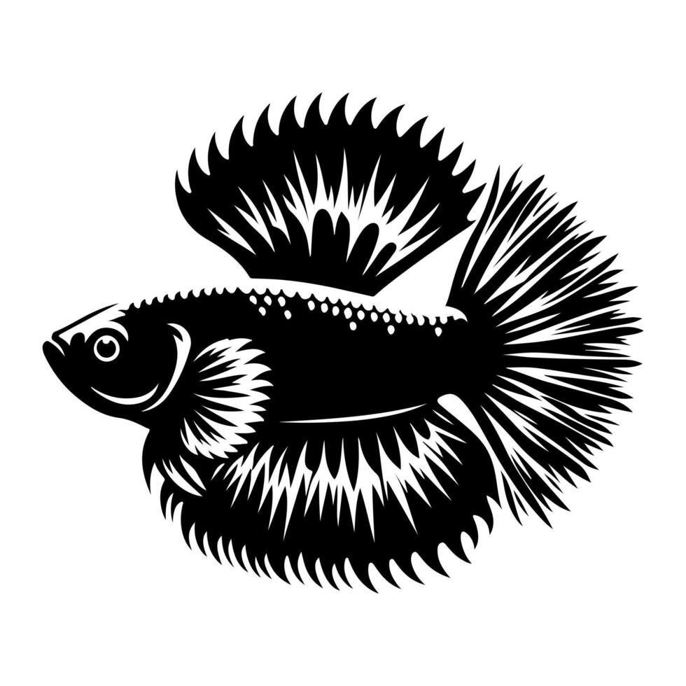 Freshwater fish silhouettes collection. Fish icon isolated vector