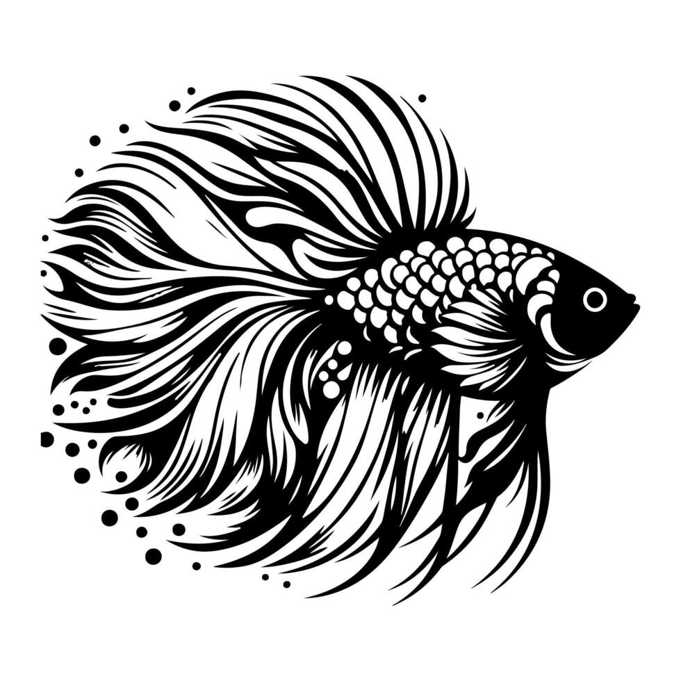 Freshwater fish silhouettes collection. Fish icon isolated vector