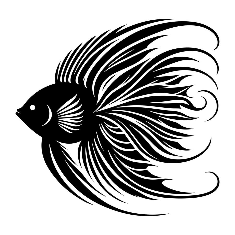 Freshwater fish silhouettes collection. Fish icon isolated vector