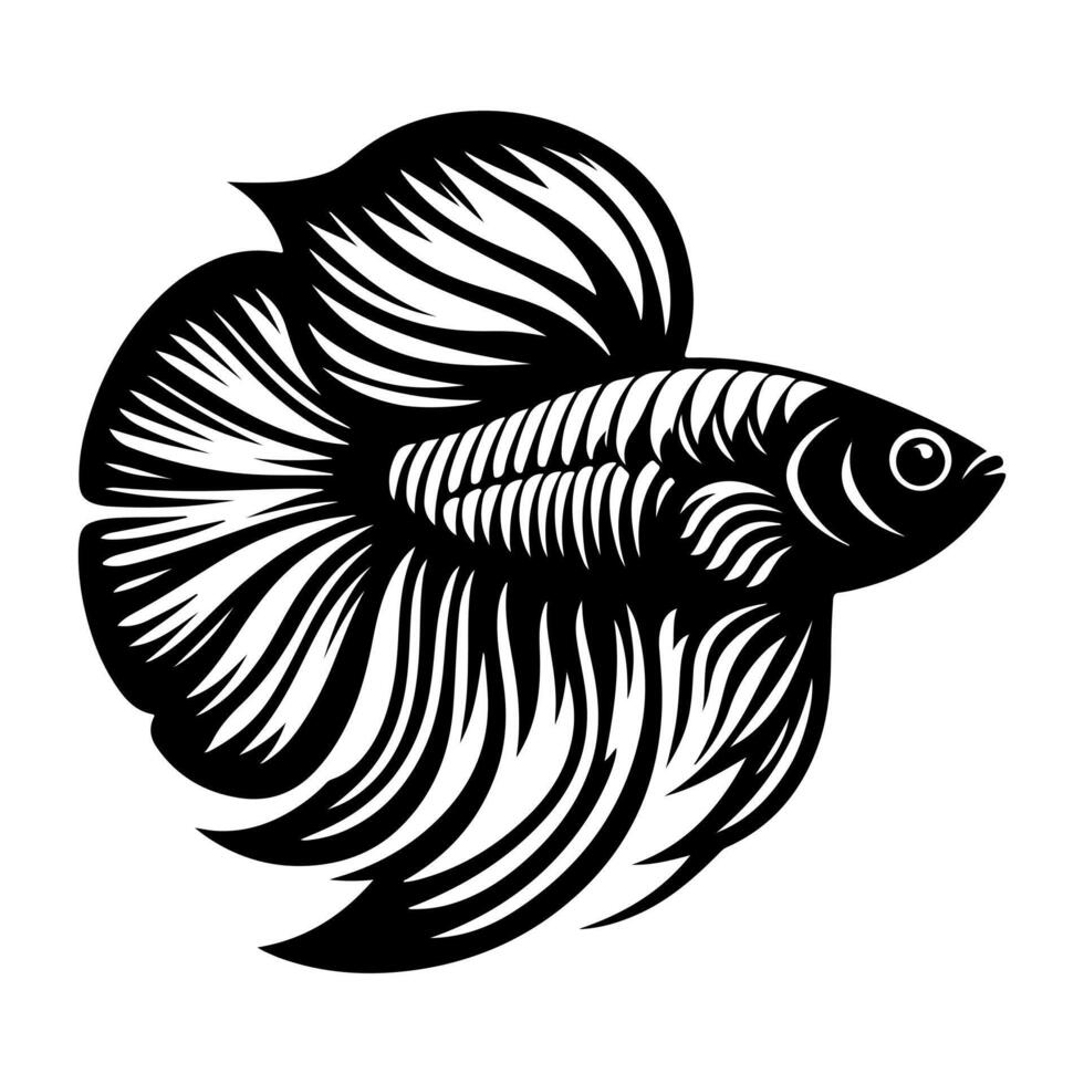 Freshwater fish silhouettes collection. Fish icon isolated vector