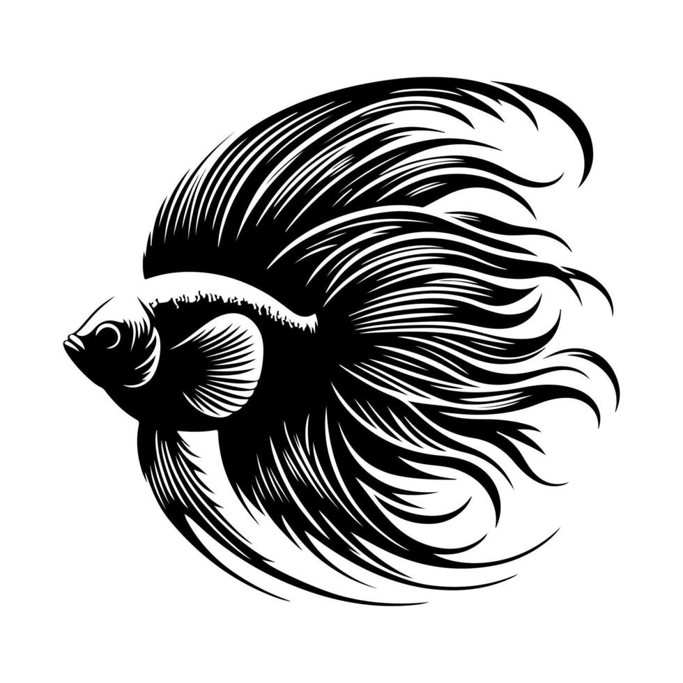 Freshwater fish silhouettes collection. Fish icon isolated vector