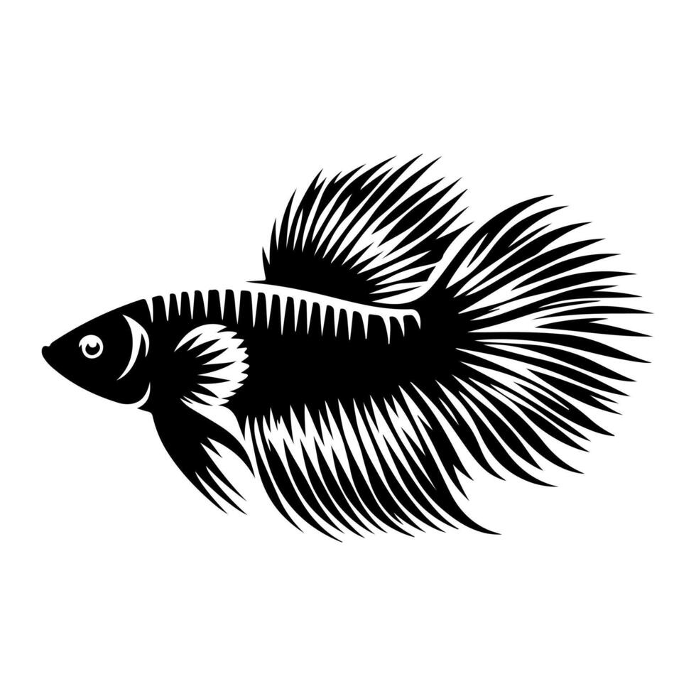 Freshwater fish silhouettes collection. Fish icon isolated vector
