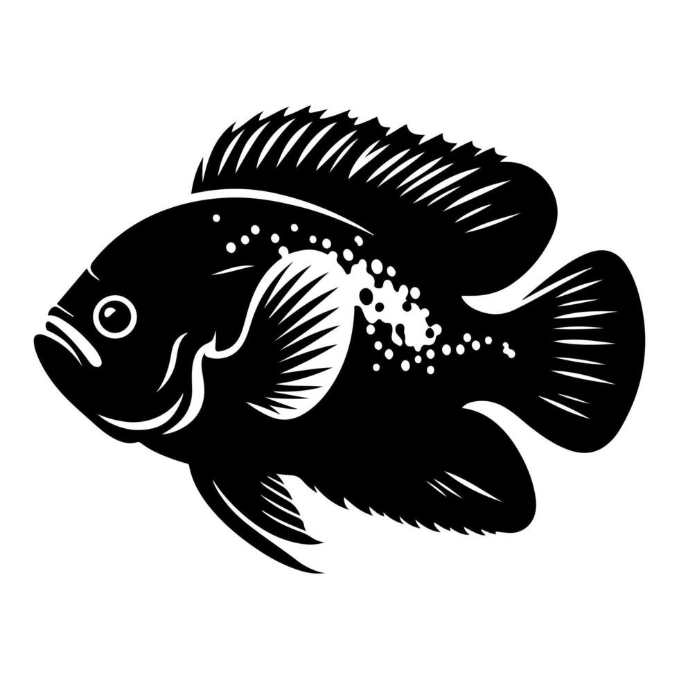 Freshwater fish silhouettes collection. Fish icon isolated vector