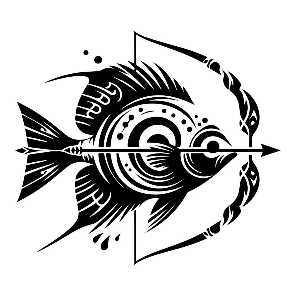 Freshwater fish silhouettes collection. Fish icon isolated vector