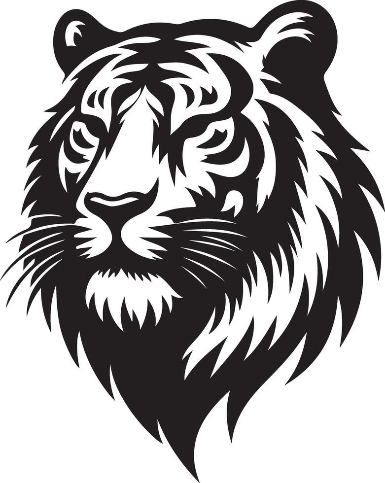 Tiger head sketch hand drawn illustration vector