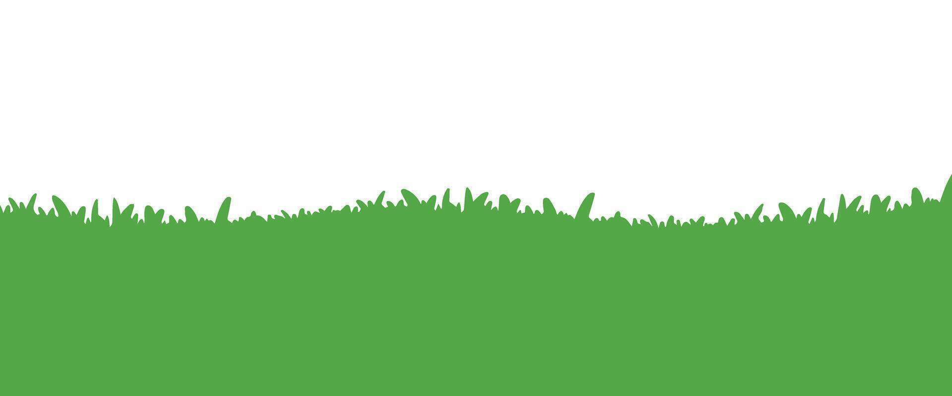 Grass Meadow Bottom Border for Background Element Decoration Illustration vector