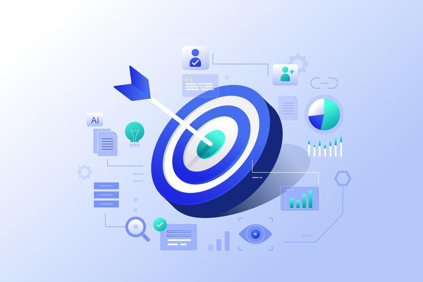 Digital Marketing Target Audience vector