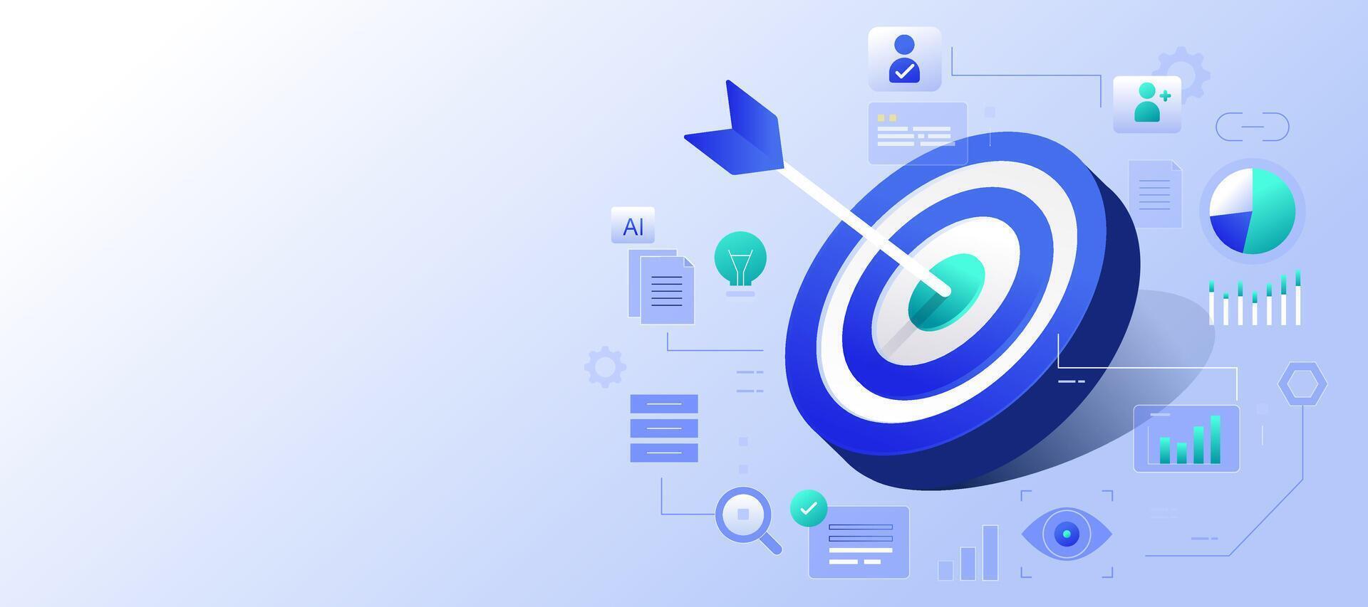 Digital Marketing Target Audience Banner vector
