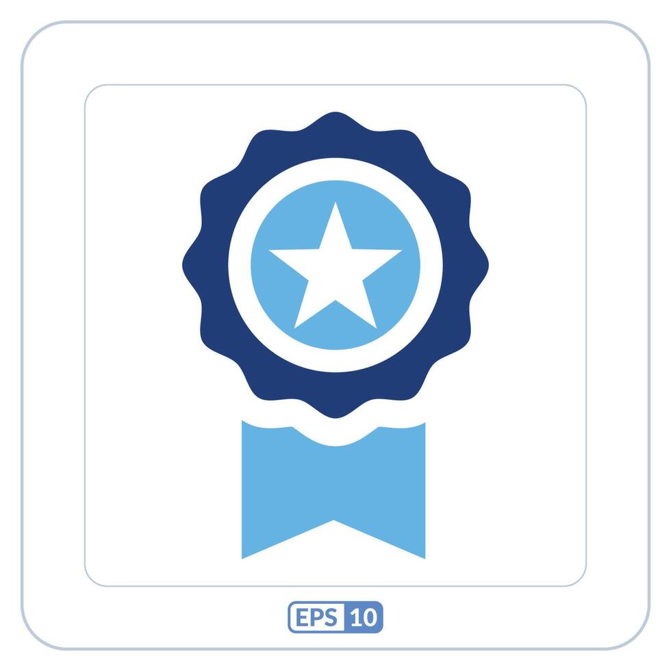 Star badge icon. Winner badge symbol. vector