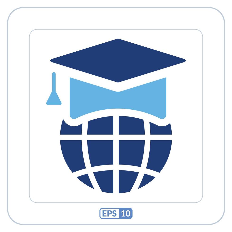 Digital education icon. Online education symbol flat icon vector